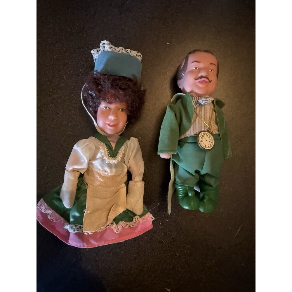 VTG 1988 Wizard of Oz Munchkin Dolls Flower Pot Lady And Mayor  50 Anniversary